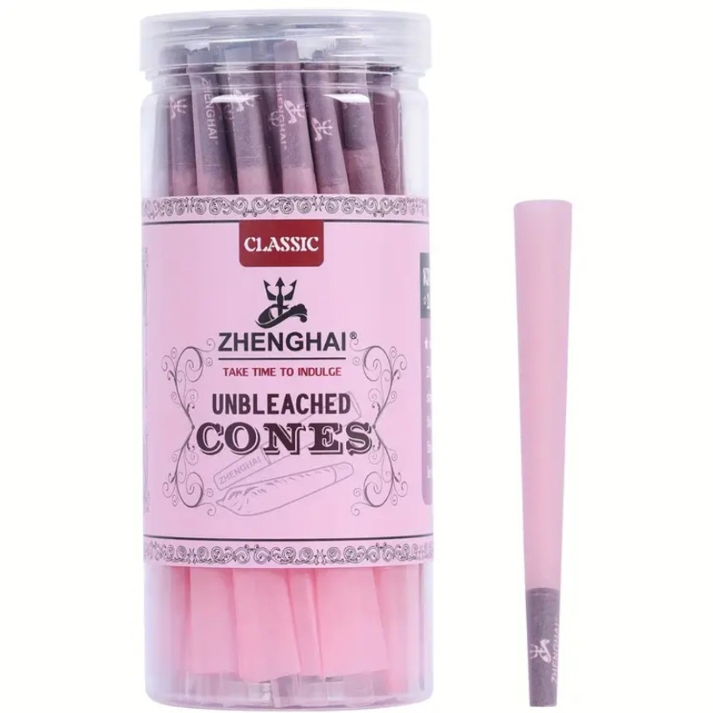 NEW! Zhenghai unbleached Pink  Cones (50Ct)  – Smooth, Stylish, and Slow-Burning